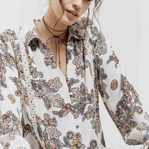Anthropologie Tops - Anthro Blu Pepper Button Down Blouse NWT